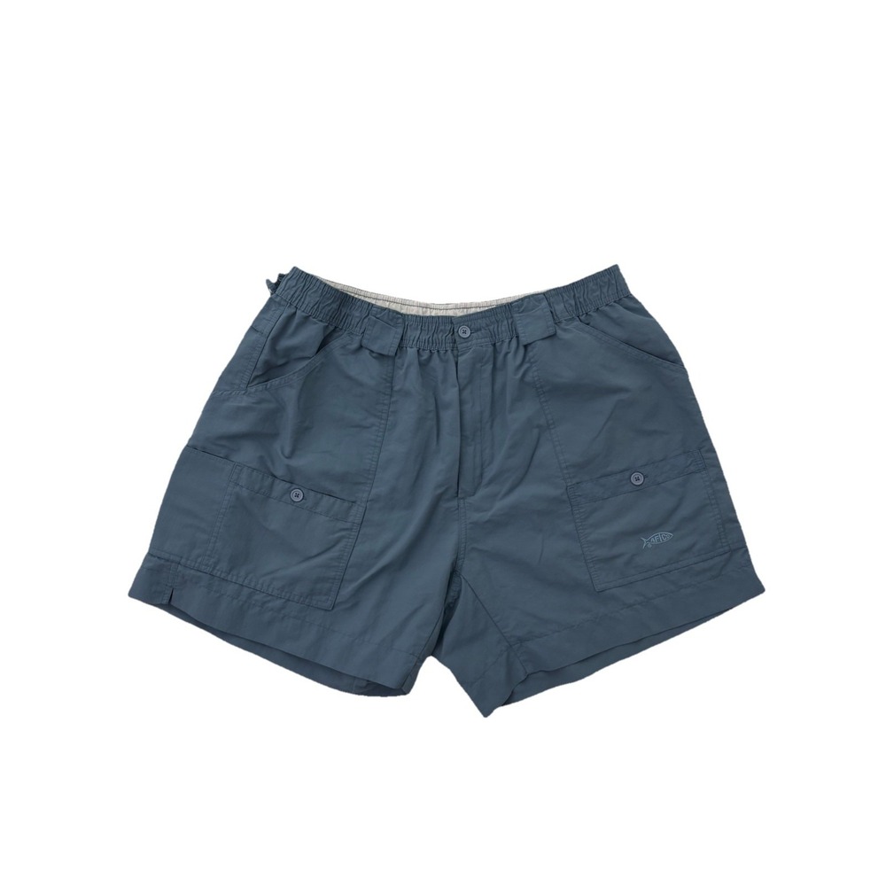 AFTCO Fishing Shorts Mens Size 42 Blue Cargo 5" Inseam Performance Outdoor 0471